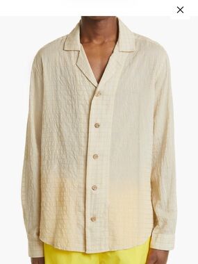 NWOT SMR Days Light Beige/cream cotton Men's Button -Up Shirt